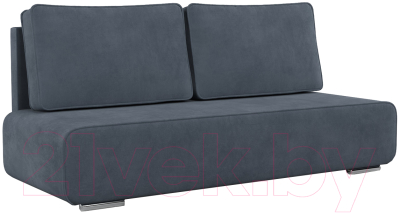 Диван Mebel-Ars Еврокнижка Марк (велюр серо-синий НВ-178/26) - фото