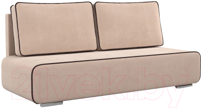 Диван Mebel-Ars Еврокнижка Марк (кордрой бежевый/кордрой коричневый) - фото