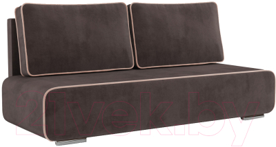 Диван Mebel-Ars Еврокнижка Марк (кордрой коричневый/кордрой бежевый) - фото