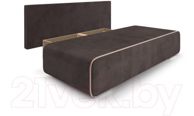Диван Mebel-Ars Еврокнижка Марк (кордрой коричневый/кордрой бежевый)