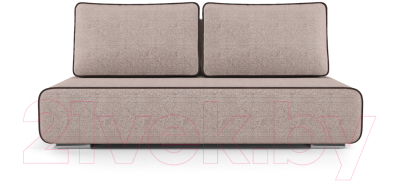 Диван Mebel-Ars Еврокнижка Марк (рогожка бежевая/кордрой коричневый)