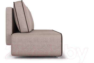 Диван Mebel-Ars Еврокнижка Марк (рогожка бежевая/кордрой коричневый)