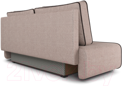 Диван Mebel-Ars Еврокнижка Марк (рогожка бежевая/кордрой коричневый)