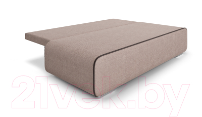 Диван Mebel-Ars Еврокнижка Марк (рогожка бежевая/кордрой коричневый)