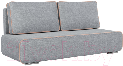 Диван Mebel-Ars Еврокнижка Марк (рогожка серая/кордрой бежевый) - фото