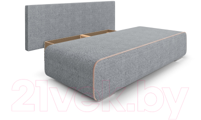 Диван Mebel-Ars Еврокнижка Марк (рогожка серая/кордрой бежевый)