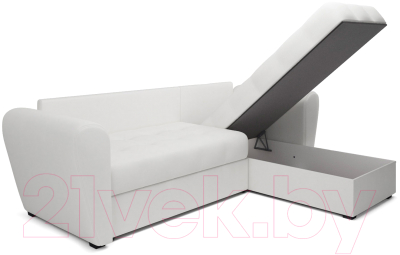 Диван угловой Mebel-Ars Амстердам (экокожа белая)