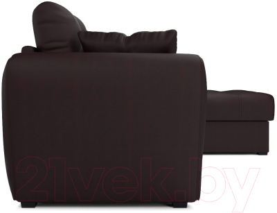 Диван угловой Mebel-Ars Амстердам (экокожа шоколад)