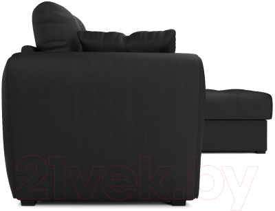Диван угловой Mebel-Ars Амстердам (экокожа черный)
