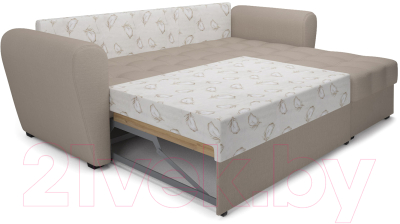 Диван угловой Mebel-Ars Амстердам Эконом (рогожка бежевый)