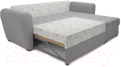 Диван угловой Mebel-Ars Амстердам Эконом (рогожка серый)