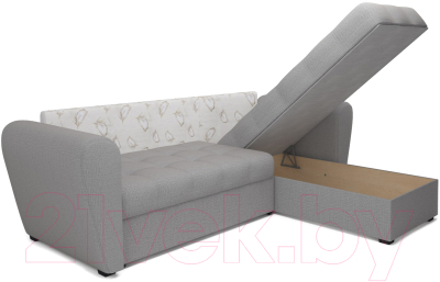 Диван угловой Mebel-Ars Амстердам Эконом (рогожка серый)