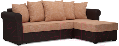 Диван угловой Mebel-Ars Рейн (кордрой бежевый) - фото