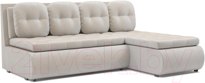 Диван угловой Mebel-Ars Кормак (бархат бежевый/star velvet 6 light beige) - фото