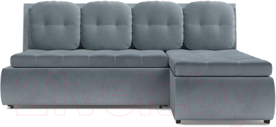 Диван угловой Mebel-Ars Кормак HB-178 26 (велюр серо-синий)