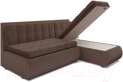 Диван угловой Mebel-Ars Кормак НВ-178 13 (велюр молочный шоколад)
