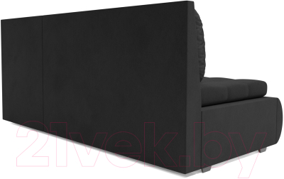 Диван угловой Mebel-Ars Кормак НВ-178 17 (велюр черный)