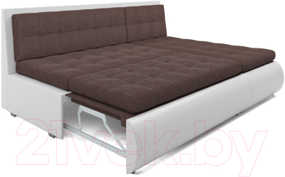 Диван угловой Mebel-Ars Кормак (рогожка шоколад)