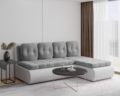 Диван угловой Mebel-Ars Кормак (рогожка серая)