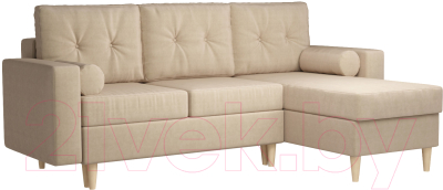 Диван угловой Mebel-Ars Белфаст (рогожка бежевый) - фото