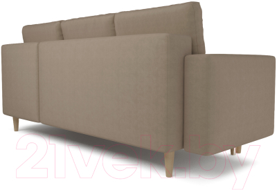 Диван угловой Mebel-Ars Белфаст (рогожка бежевый)