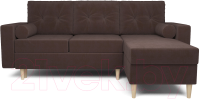 Диван угловой Mebel-Ars Белфаст НВ-178/13 (велюр молочный шоколад)