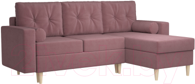 Диван угловой Mebel-Ars Белфаст НВ-178/18 (велюр пудра) - фото