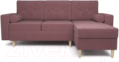 Диван угловой Mebel-Ars Белфаст НВ-178/18 (велюр пудра)