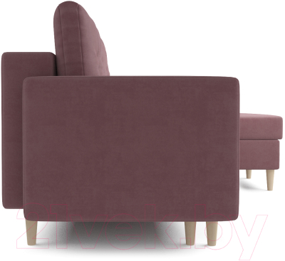 Диван угловой Mebel-Ars Белфаст НВ-178/18 (велюр пудра)