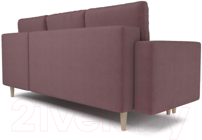 Диван угловой Mebel-Ars Белфаст НВ-178/18 (велюр пудра)