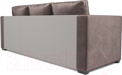 Диван угловой Mebel-Ars Мансберг (бархат серо-шоколадный/star velvet 60 cofee)