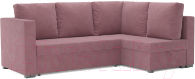 Диван угловой Mebel-Ars Мансберг НВ-178 18 (велюр пудра) - фото