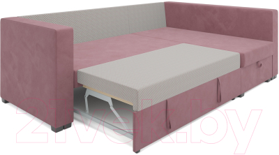 Диван угловой Mebel-Ars Мансберг НВ-178 18 (велюр пудра)