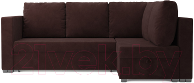 Диван угловой Mebel-Ars Мансберг HB-178 16 (велюр шоколад)