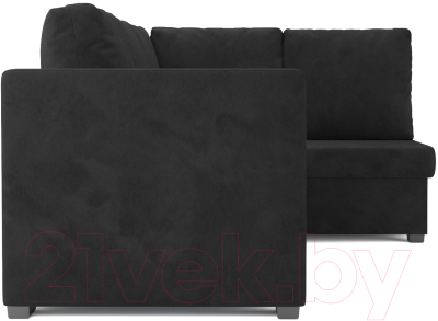 Диван угловой Mebel-Ars Мансберг НВ-178 17 (велюр черный)