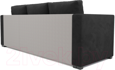 Диван угловой Mebel-Ars Мансберг НВ-178 17 (велюр черный)