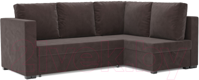 Диван угловой Mebel-Ars Мансберг (кордрой коричневый) - фото
