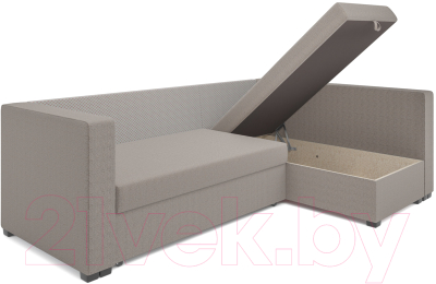 Диван угловой Mebel-Ars Мансберг (бежевая рогожка)