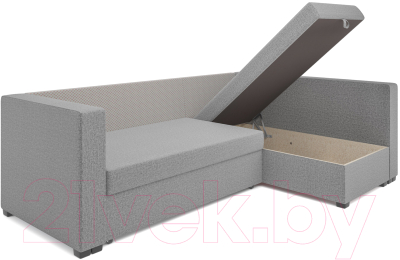 Диван угловой Mebel-Ars Мансберг (серая рогожка)