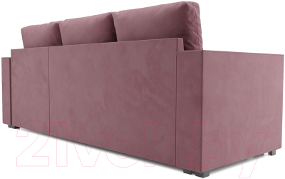 Диван угловой Mebel-Ars Рим (велюр пудра НВ-178 18)