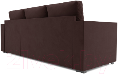 Диван угловой Mebel-Ars Рим (велюр шоколад HB-178 16)
