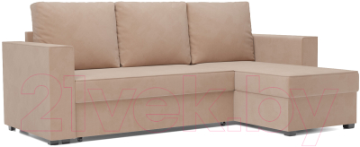 Диван угловой Mebel-Ars Рим (бежевый Luna 061) - фото