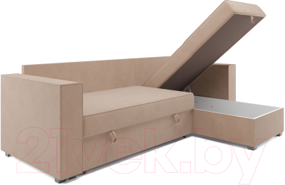 Диван угловой Mebel-Ars Рим (бежевый Luna 061)