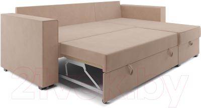 Диван угловой Mebel-Ars Рим (бежевый Luna 061)