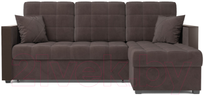 Диван угловой Mebel-Ars Рим (кордрой коричневый)