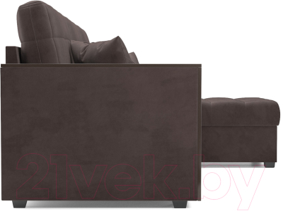 Диван угловой Mebel-Ars Рим (кордрой коричневый)