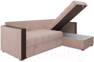 Диван угловой Mebel-Ars Техас (кордрой бежевый)