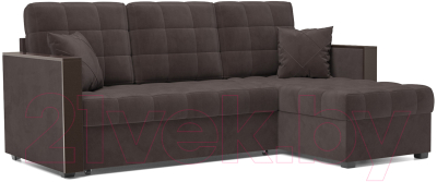 Диван угловой Mebel-Ars Техас (кордрой коричневый) - фото