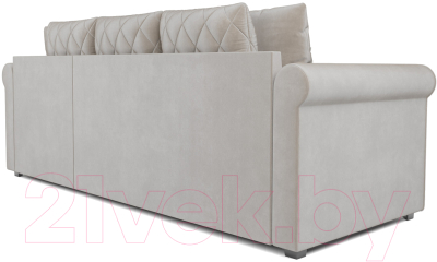 Диван угловой Mebel-Ars Берлин (бархат бежевый/star velvet 6 light beige)