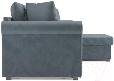 Диван угловой Mebel-Ars Берлин HB-178 26 (велюр серо-синий)